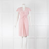 Paule Ka Pale Pink Front Pleated Detail Sleeveless Dress