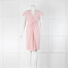 Paule Ka Pale Pink Front Pleated Detail Sleeveless Dress