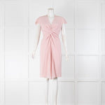 Paule Ka Pale Pink Front Pleated Detail Sleeveless Dress