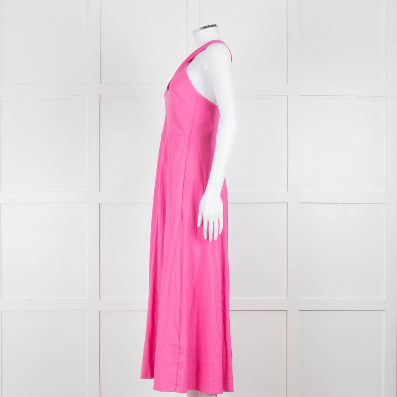 Me + Em Pink Cross Front Linen Dress