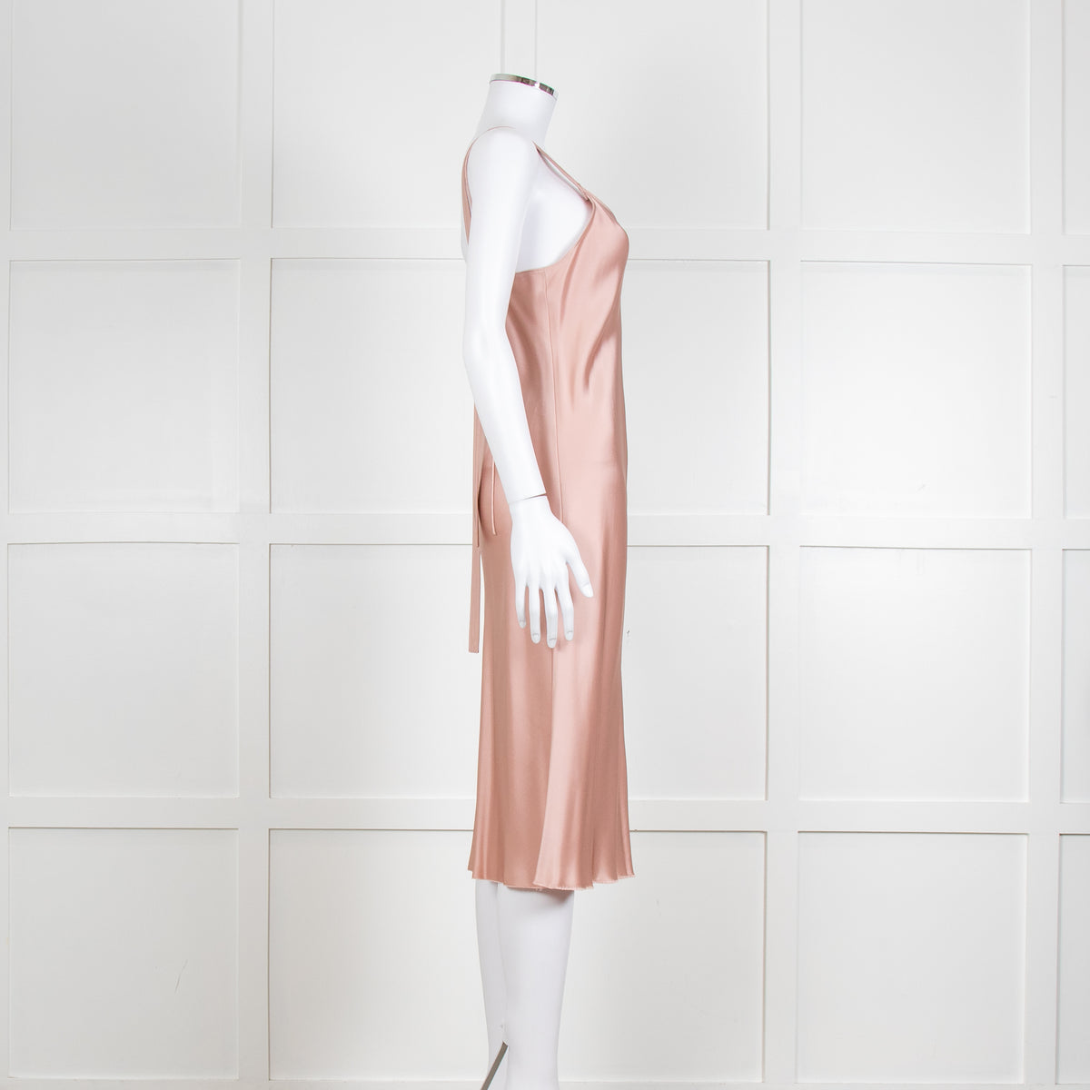 Helmut Lang Pink Silk Slip Dress