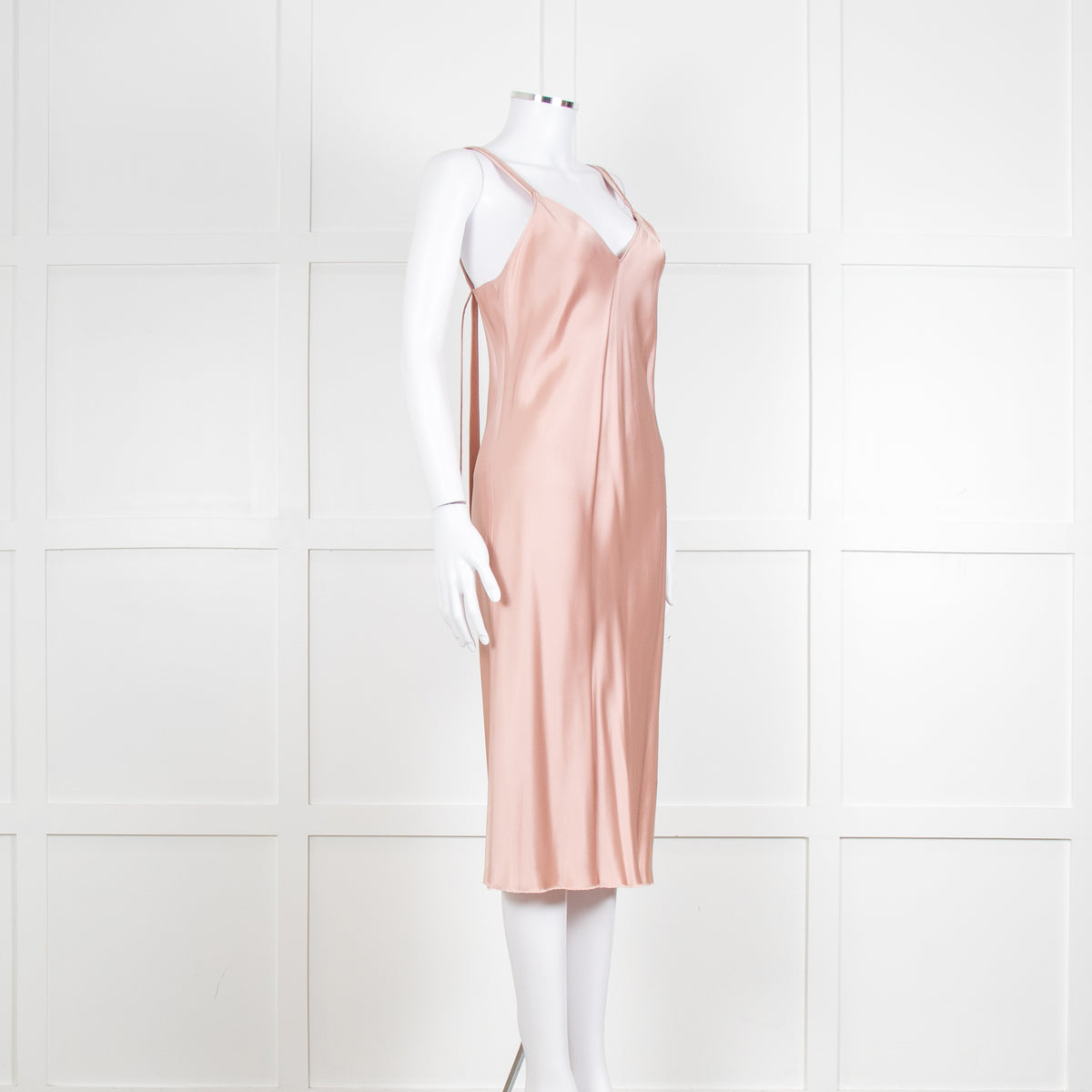 Helmut Lang Pink Silk Slip Dress