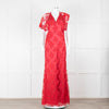 Temperley Red Dress With Lace Overlay