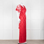 Temperley Red Dress With Lace Overlay