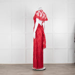 Temperley Red Dress With Lace Overlay