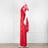 Temperley Red Dress With Lace Overlay