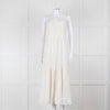 Joie Smocked Cheesecloth Midi Dress with Tie Straps