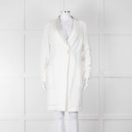 Brunello Cucinelli Cream Light Grey Trim Light Coat