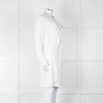 Brunello Cucinelli Cream Light Grey Trim Light Coat
