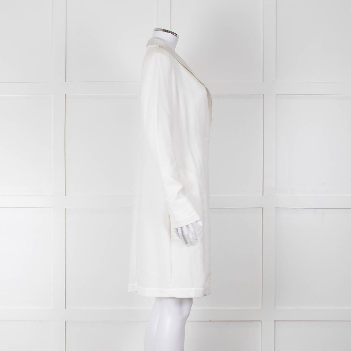 Brunello Cucinelli Cream Light Grey Trim Light Coat