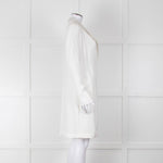 Brunello Cucinelli Cream Light Grey Trim Light Coat