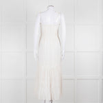 Joie Smocked Cheesecloth Midi Dress with Tie Straps