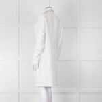 Brunello Cucinelli Cream Light Grey Trim Light Coat
