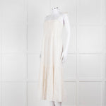 Joie Smocked Cheesecloth Midi Dress with Tie Straps