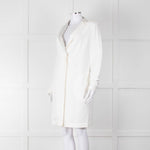 Brunello Cucinelli Cream Light Grey Trim Light Coat