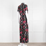 Sandro Black Floral Print Jumpsuit