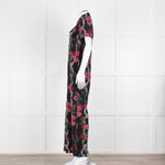 Sandro Black Floral Print Jumpsuit