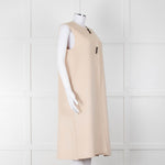 Carolina Herrera Cream Sleeveless Coat