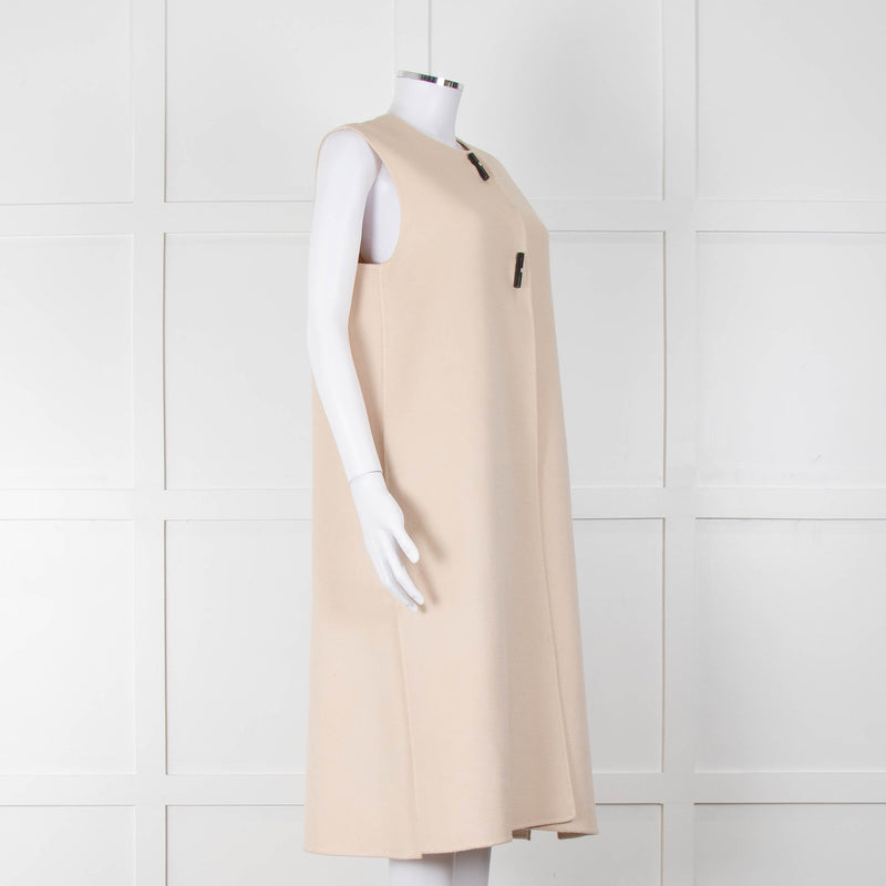 Carolina Herrera Cream Sleeveless Coat