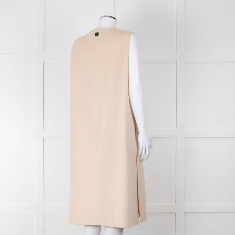 Carolina Herrera Cream Sleeveless Coat