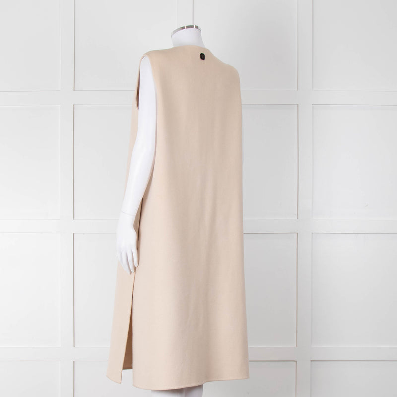 Carolina Herrera Cream Sleeveless Coat