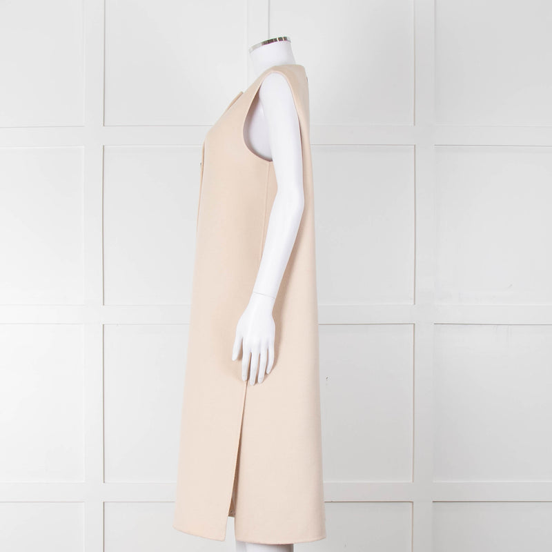 Carolina Herrera Cream Sleeveless Coat