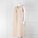 Carolina Herrera Cream Sleeveless Coat