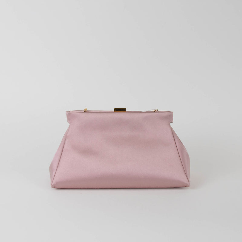 DeMellier Cannea Smooth Satin Blush Clutch