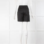 See By Chloe Black Cotton Front Pleat Shorts