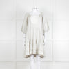 Wiggy Kit White Black Pin Stripes Mini Oversized Linen Dress