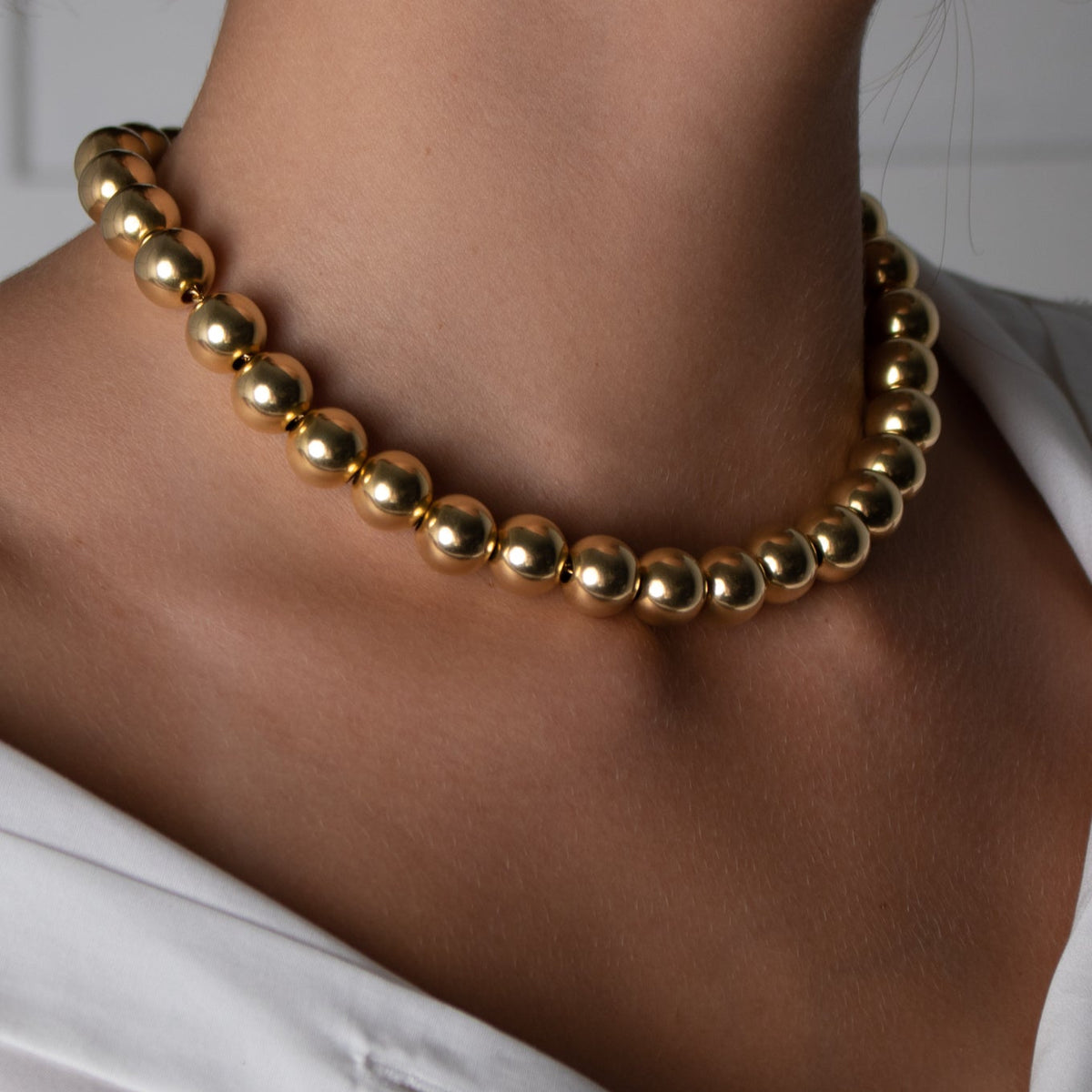 Jil Sander Gold Plated Silver Sphere Necklace