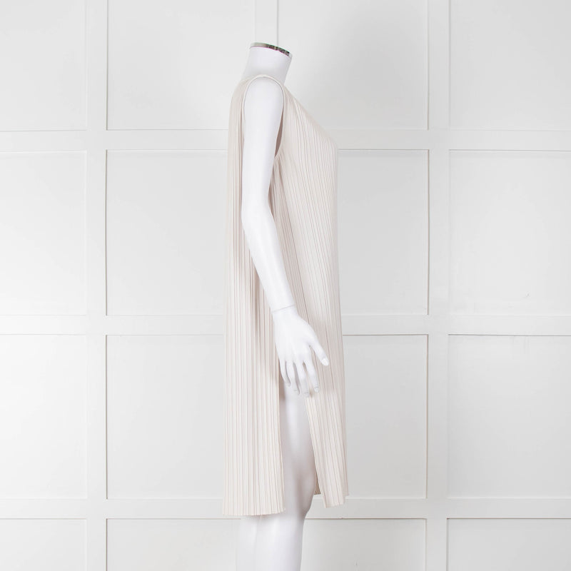 Max Mara Leisure Cream Pleated Sleeveless Tunic