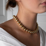 Jil Sander Gold Plated Silver Sphere Necklace