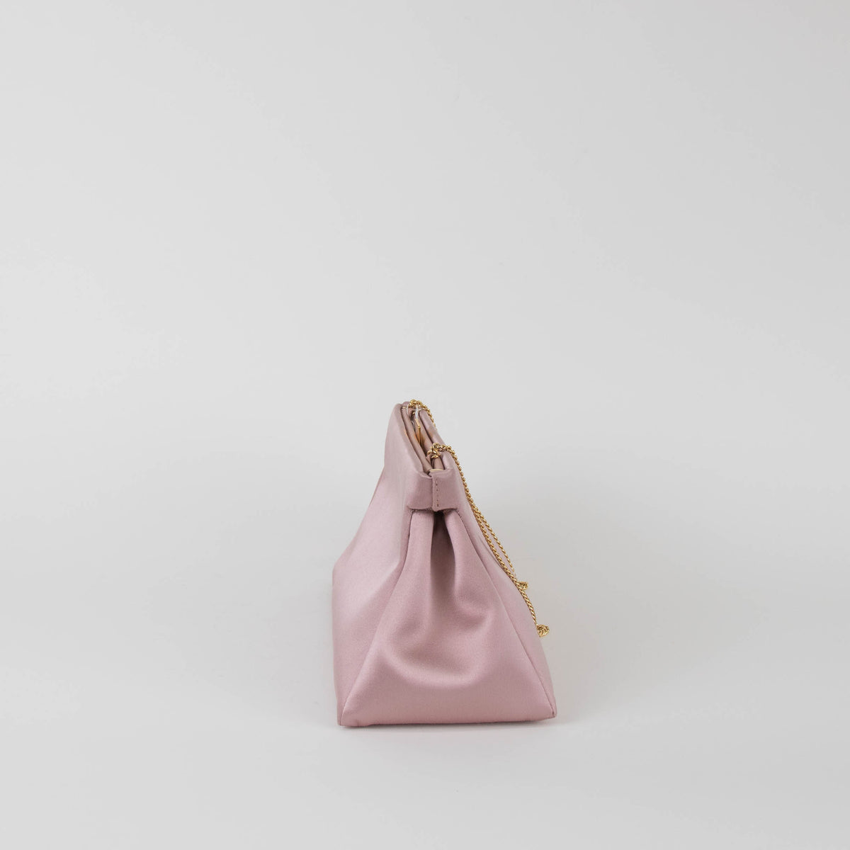 DeMellier Cannea Smooth Satin Blush Clutch