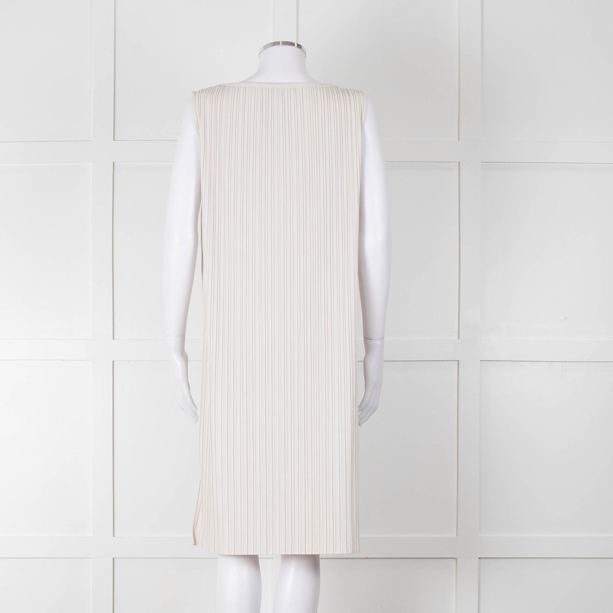 Max Mara Leisure Cream Pleated Sleeveless Tunic