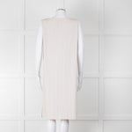 Max Mara Leisure Cream Pleated Sleeveless Tunic