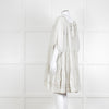Wiggy Kit White Black Pin Stripes Mini Oversized Linen Dress
