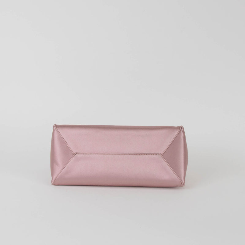 DeMellier Cannea Smooth Satin Blush Clutch