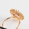 Astley Clarke Starburst 18c Yellow Gold Ring With Pink Tourmaline And Diamonds