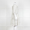 Wiggy Kit White Black Pin Stripes Mini Oversized Linen Dress