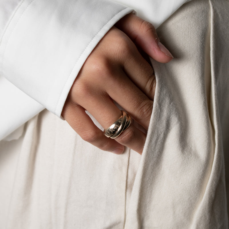 Cartier 18ct Pale Gold Or Amour Et Trinity Ring