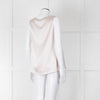 Purotatto Dusty Pink Silk Sleeveless Silver Chain Trim Top