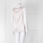 Purotatto Dusty Pink Silk Sleeveless Silver Chain Trim Top