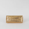 Demellier Cannes Smooth Gold Leather Clutch