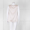 Purotatto Dusty Pink Silk Sleeveless Silver Chain Trim Top