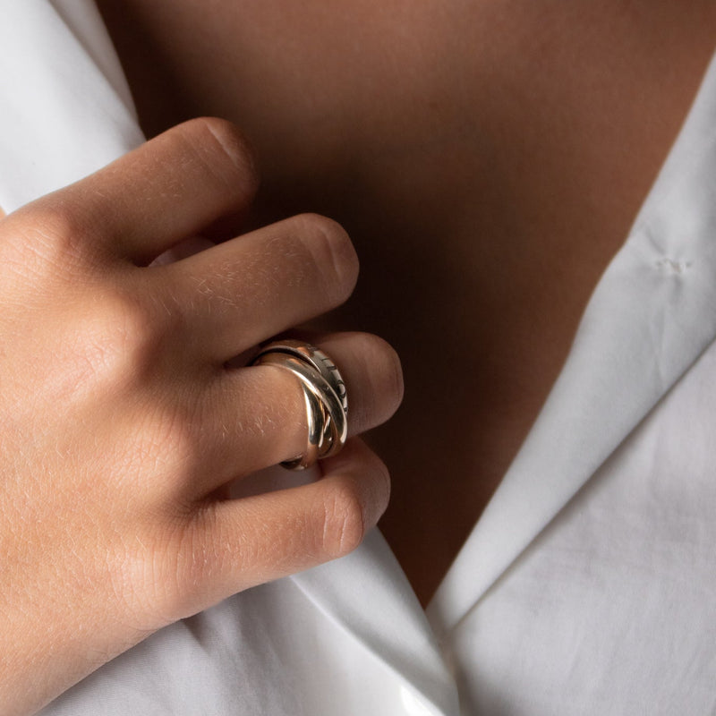 Cartier 18ct Pale Gold Or Amour Et Trinity Ring