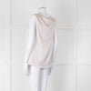 Purotatto Dusty Pink Silk Sleeveless Silver Chain Trim Top