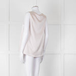 Purotatto Dusty Pink Silk Sleeveless Silver Chain Trim Top