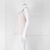 Purotatto Dusty Pink Silk Sleeveless Silver Chain Trim Top