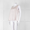 Purotatto Dusty Pink Silk Sleeveless Silver Chain Trim Top